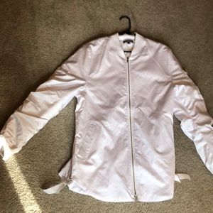White bomber jacket